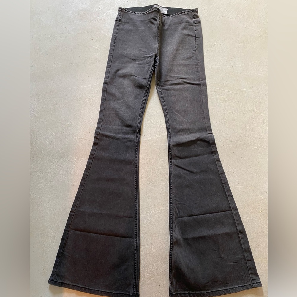Free People black flared bell bottom stretch jeans